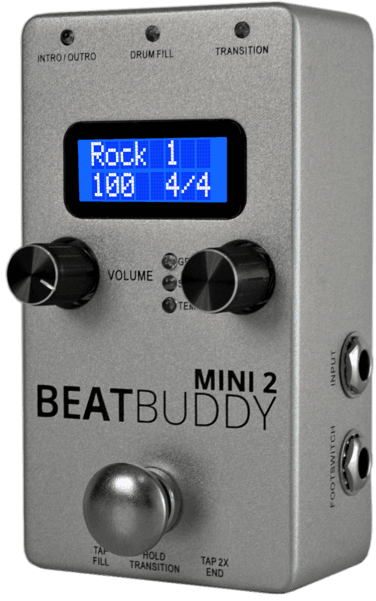 BeatBuddy Mini 2 - Pédale Boîte à Rythmes - Pour Guitare, Pratique - Samples Professionnels, Contrôle Pieds