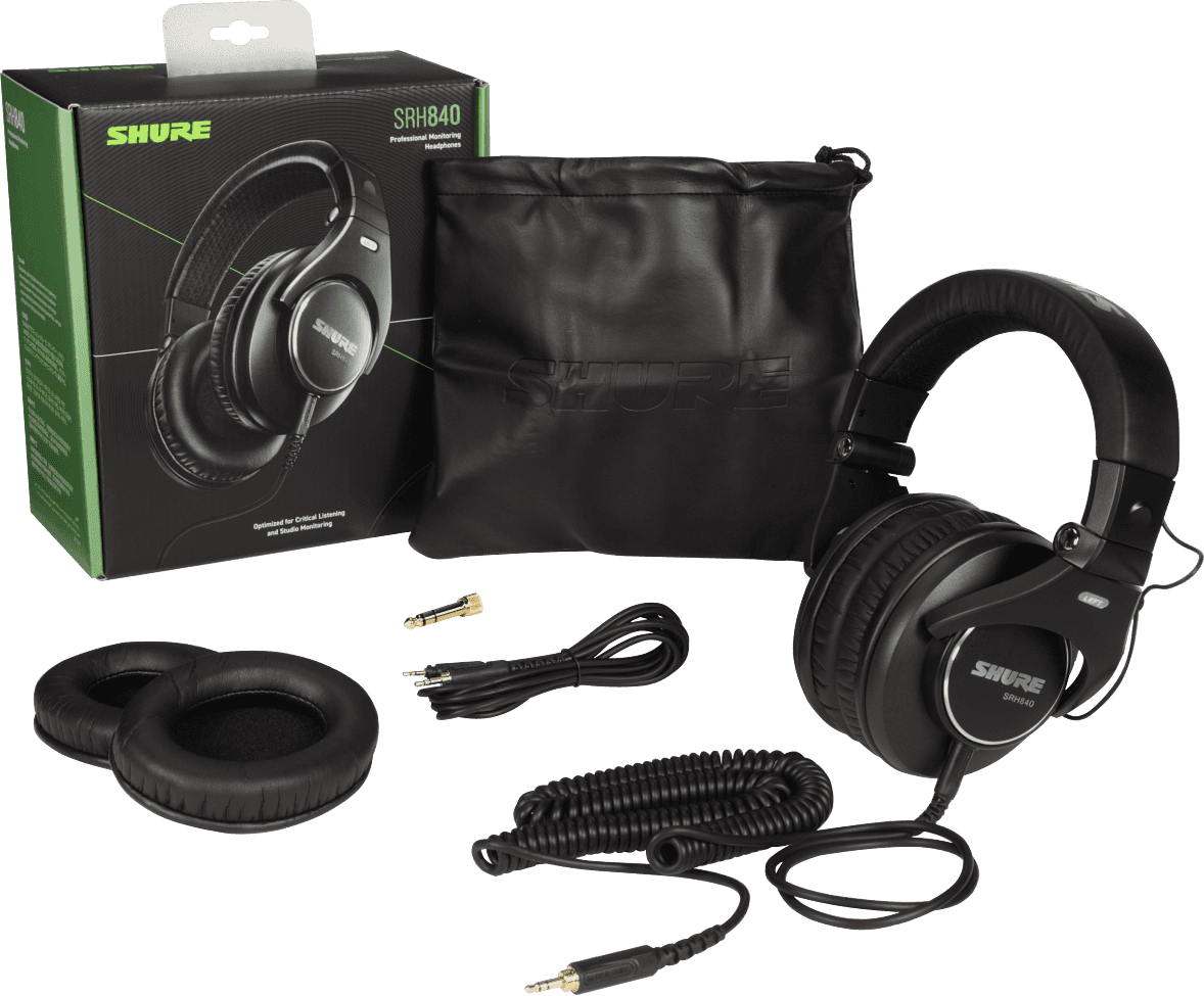Casque Studio Shure SRH840A – Monitoring Pro, Noir, Neuf (emballage Ouvert)